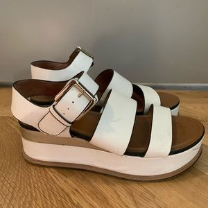 Naturalizer White Platform Sandals